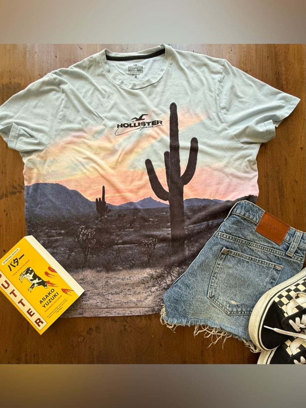 California Rad Mint and Peach Desert Cactus Graphic Tee